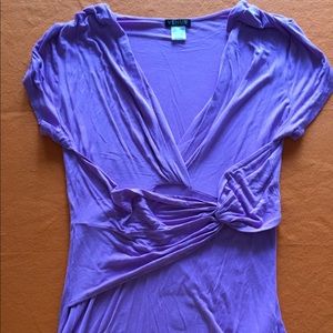 Purple short sleeve blouse
